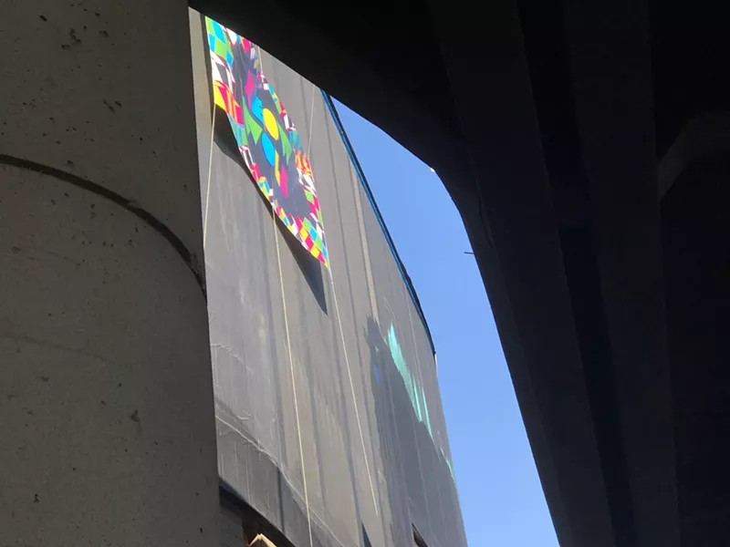 Image: Meow Wolf Denver is still under construction off the Colfax Avenue viaduct.