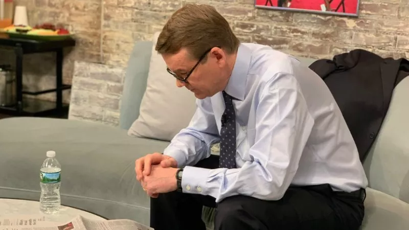 Image: Michael Bennet prior to his appearance today on CBS This Morning.