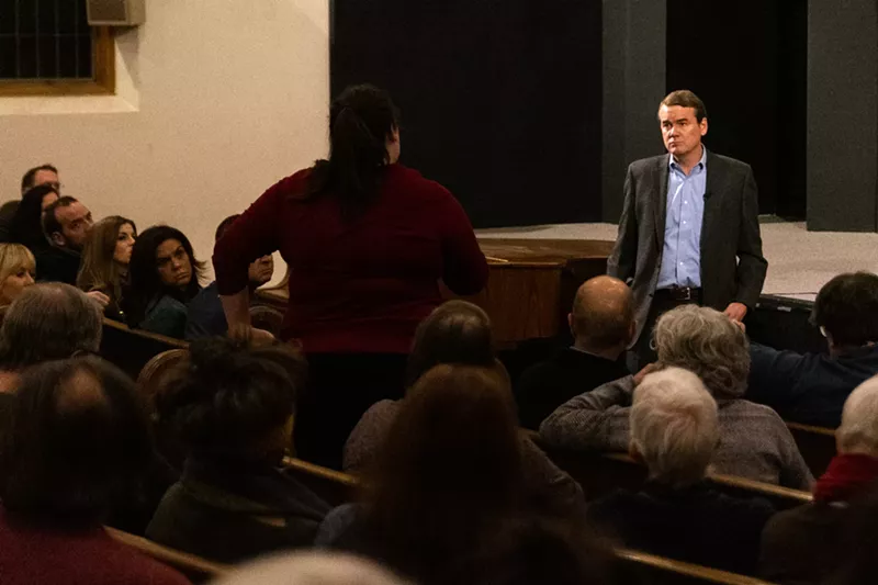 Image: Senator Michael Bennet held a town-hall meeting on November 29.