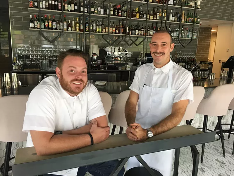 Image: Collaboration is key for Emmerson chefs Michael Gibney (left) and Jeb Breakell.