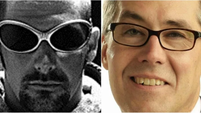 Image: A vintage photo of Scottie Ewing and a more recent portrait of Denver Post editorial-page editor Chuck Plunkett.