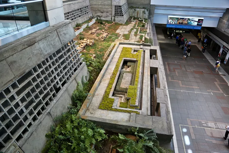Image: Michael Singer’s “Hidden Garden” as it appears today.