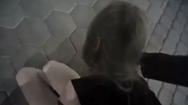 Image: Michaella Surat after being body-slammed by Fort Collins police officer Randy Klamser in an April 2017 incident, as seen in video shared here.