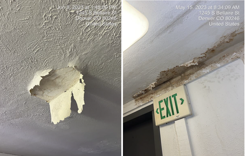 Image: photos of broken down apartment complex
