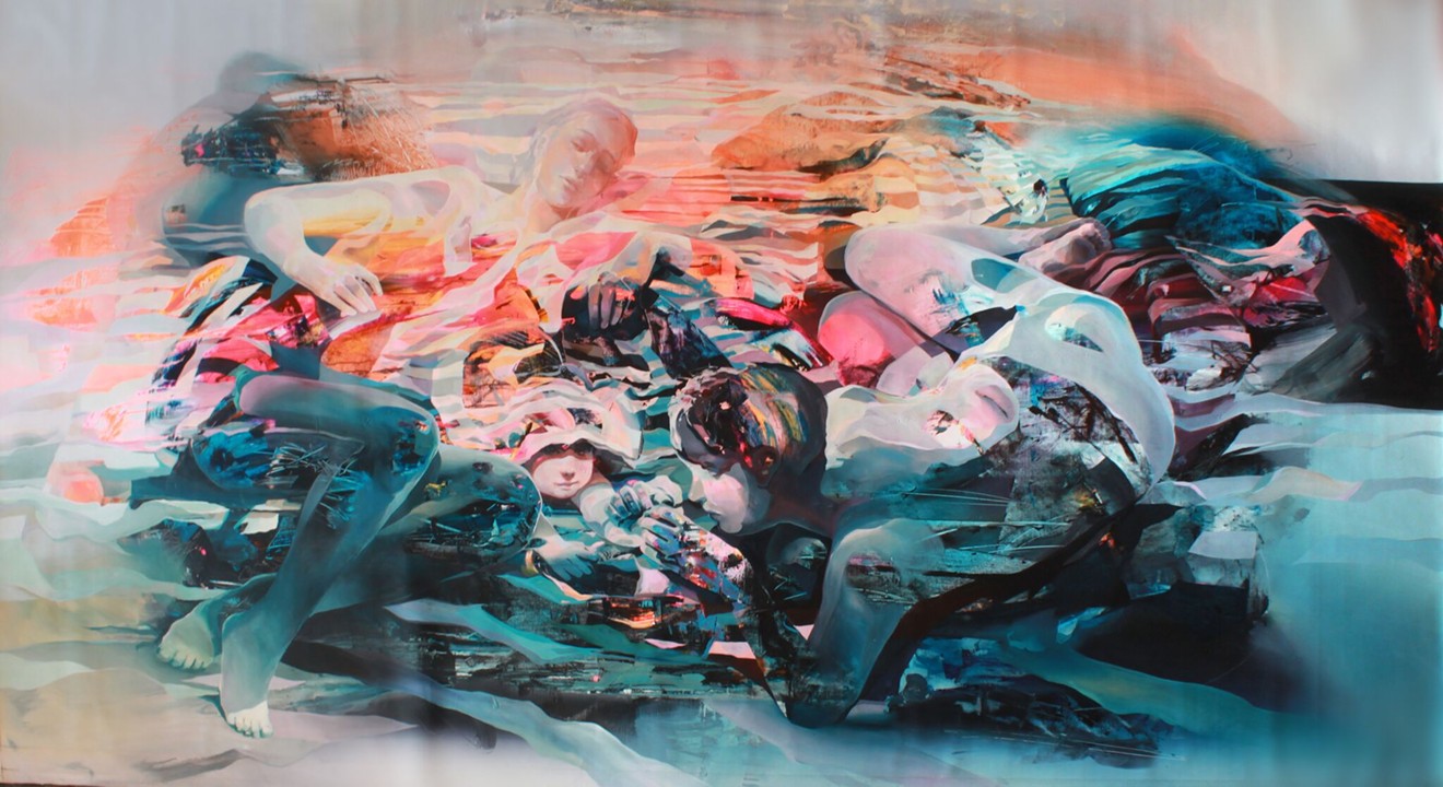Robert Proch, "Counting Fingers," 190x340 cm, acrylic on canvas.
