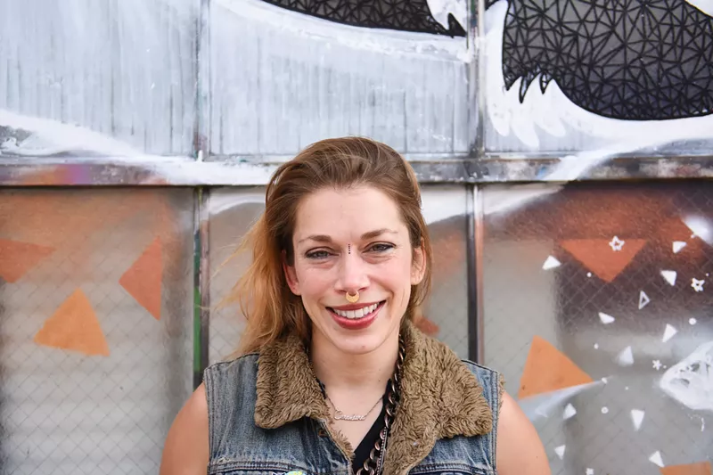 Image: Meeg Conroy was excited for a new project and two walls at this year's Crush, but an unexpected health scare slowed her down.