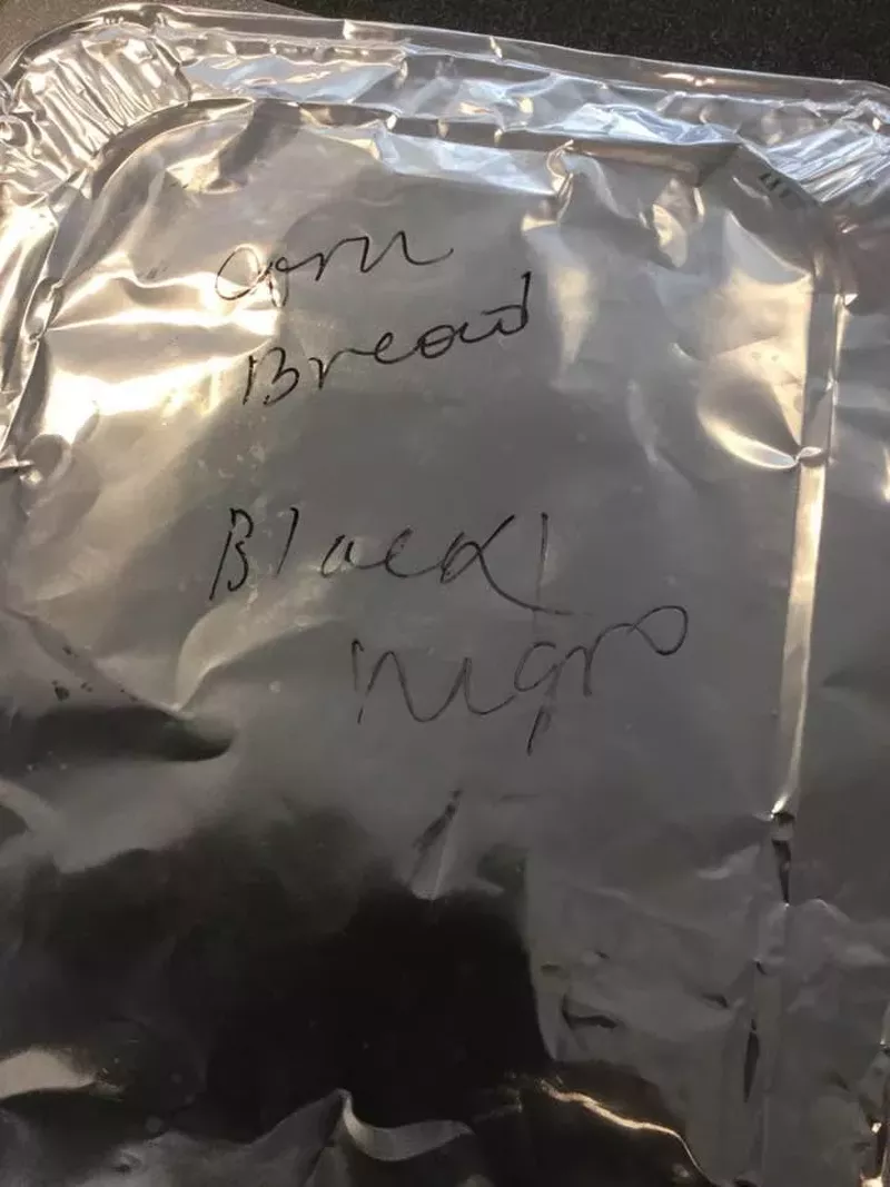 Image: One of two cornbread dishes received by Porter.