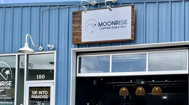 front of a coffee shop