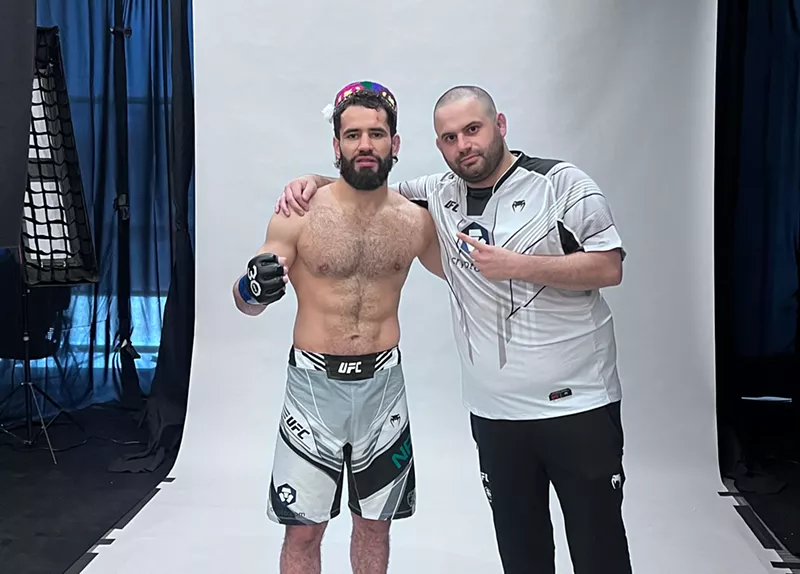 Image: UFC fighter Muhammad Naimov and coach Gokor Ambaryan
