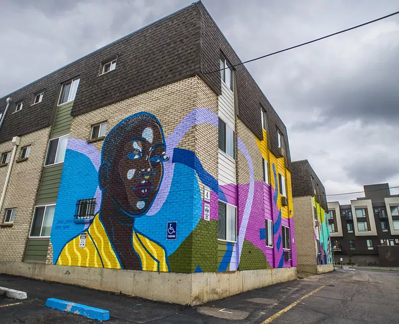 Image: Mural by Lindee Zimmer and Olive Moya for Babe Walls.