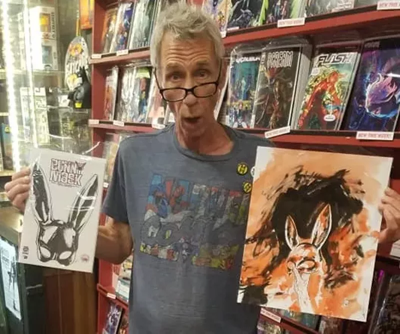 Image: Jeff Foster, Mutiny's "Professor," with some very cool stuff, in front of a wall full of more cool stuff.