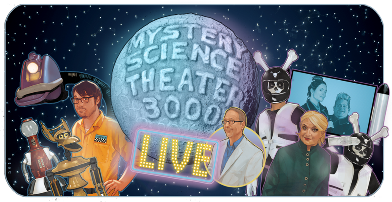 Mystery Science Theater 3000's live tour stops at the Paramount Theatre on Tuesday, July 18.