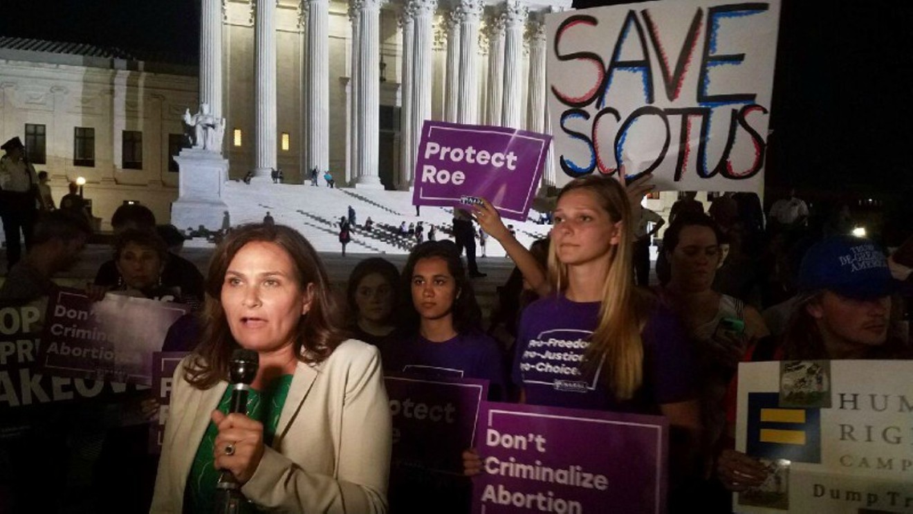 NARAL Pro-Choice America president Ilyse Hogue during a rally outside the U.S. Supreme Court earlier this month.