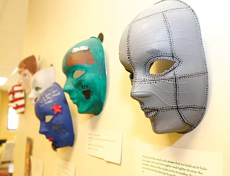 Image: An exhibit from the Wounded Warrior Project at Fort Carson.