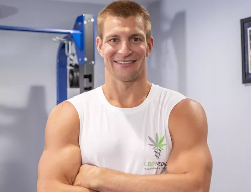 Image: Former NFL tight end and Super Bowl champion Rob Gronkowski has been pushing CBD hard since retiring.