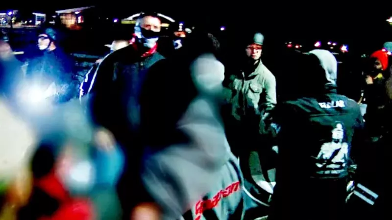 Image: Neo-Nazis and counter-protesters seen facing off earlier this month on the CSU campus.