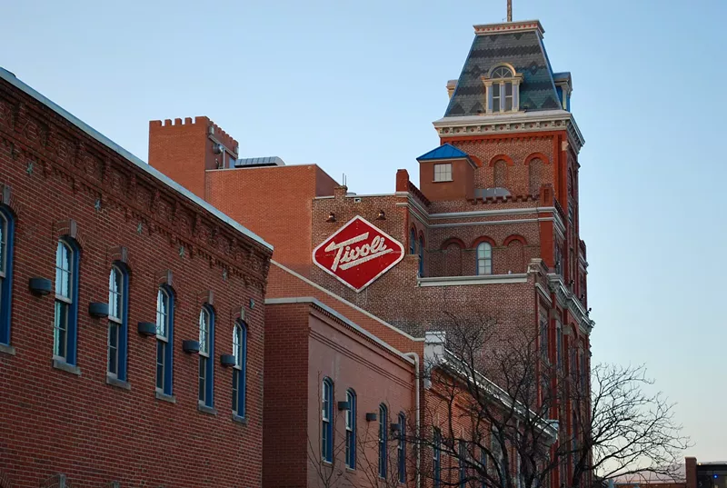 Image: The Tivoli Student Union on CU Denver's Auraria campus during a beautiful day in Colorado.