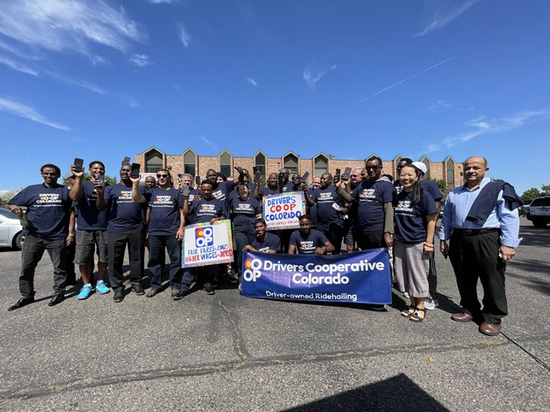 Colorado rideshare drivers celebrated the app's launch at their office in Parker on August 29.