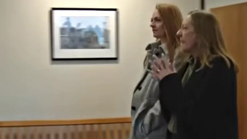 Image: Michaella Surat, left, arriving for a court hearing on Monday.