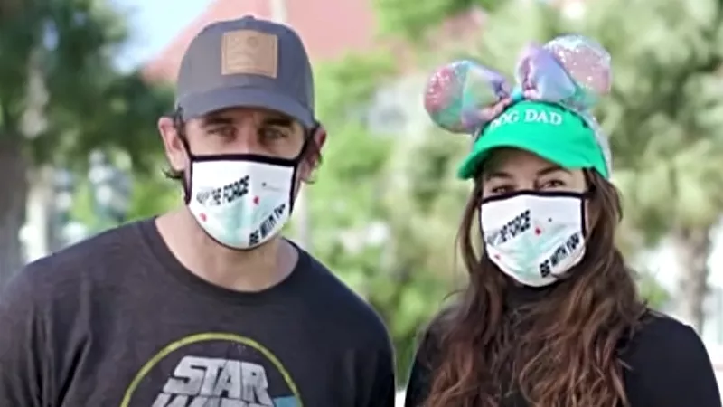 Image: Aaron Rodgers and Shailene Woodley in a 2021 video commemorating their visit to Walt Disney World.