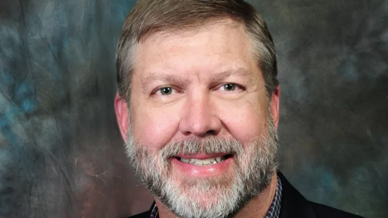 Image: A portrait of Douglas County Board of Education president Mike Peterson.