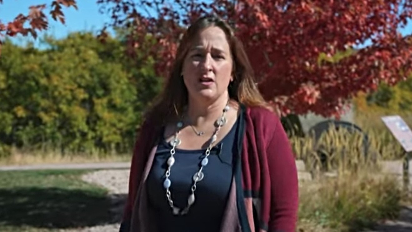 Christy Williams, seen in a 2021 campaign video, is among the Douglas County Board of Education members being sued by Douglas County resident Robert Marshall.