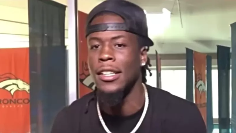 Image: Jerry Jeudy during a 2021 interview.