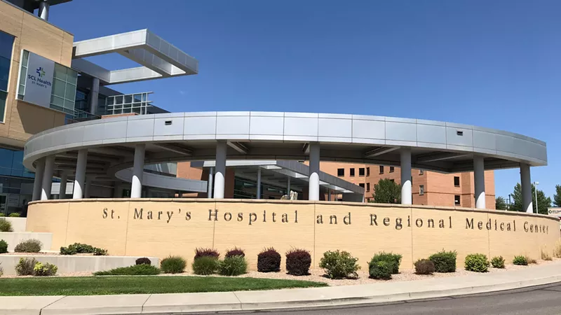 Image: Outside St. Mary's Hospital in Grand Junction.