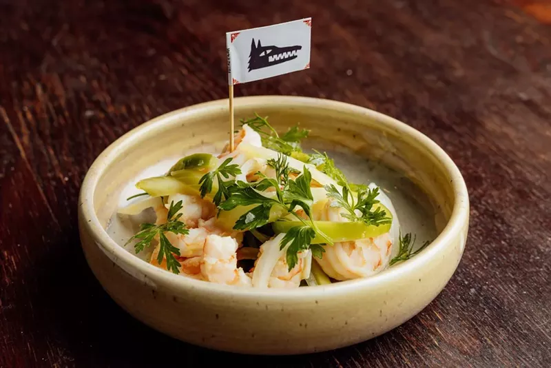 Image: bowl of pickled shrimp