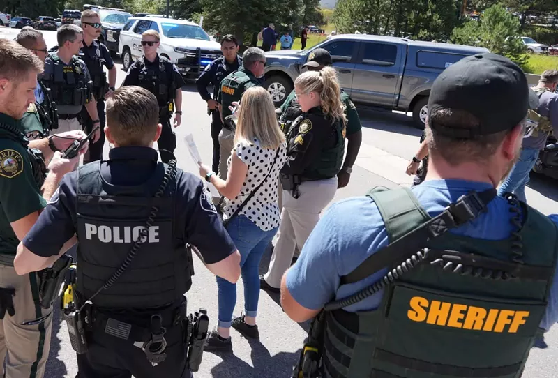 Image: police at school shooting site.