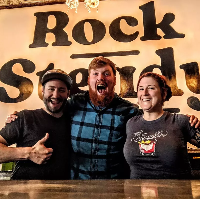 Image: Steven Claustre, Jeremy Pysher and Meghan DePonceau are the new owners of Rock Steady.