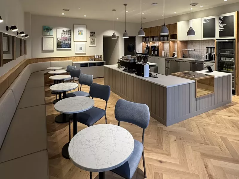 Image: interior of a coffee shop
