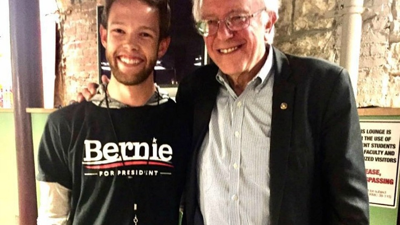 Spencer Carnes with Bernie Sanders circa 2016.