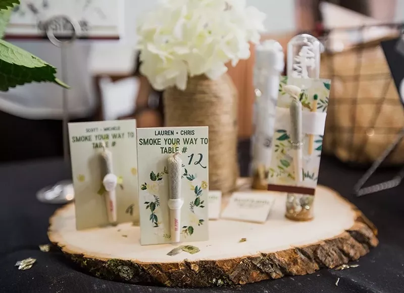 Image: Cannabis Wedding Expo display