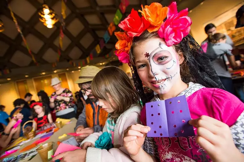 Image: Day of the Dead crafts at the Denver Botanic Gardens.