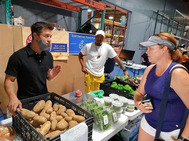 Image: Noir Co-cop Market is modeled after the Montbello Community market that was run in the East Denver Food Warehouse last summer.