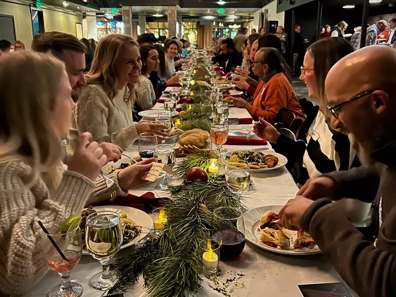Image: Food and conversation were free-flowing during the December 6 table event.