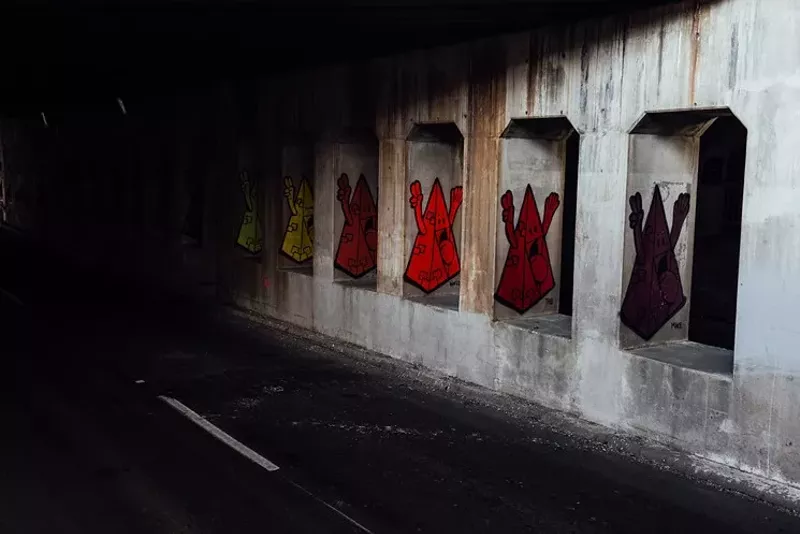 Image: Chris Haven's Duct Work mural under I-70.