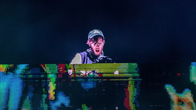 DJ of the trees performing at Red Rocks