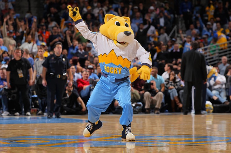 Original Rocky Mascot in the NBA Finals With Denver Nuggets