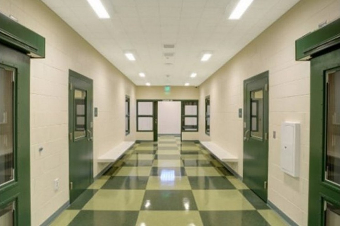 Inside Denver County Jail.