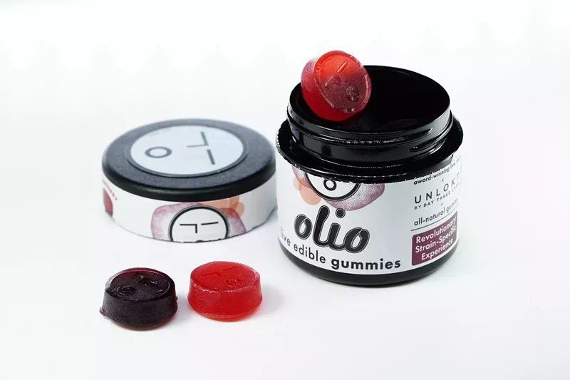 Image: Olio's first foray into edibles includes four flavors of rosin-infused gummies: blueberry, strawberry, green apple and watermelon.