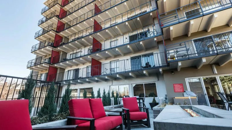 Image: One-bedrooms in the Liv on Steele complex, located at 1412 Steele Street in Congress Park, are currently renting for between $1,545 and $2,215 per month.