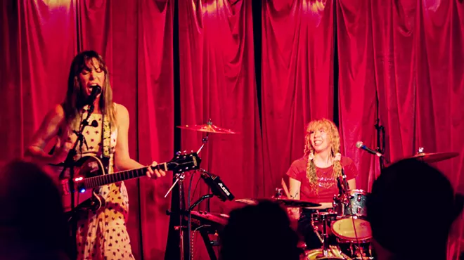 drummer and guitarist of Denver indie duo Blankslate performing