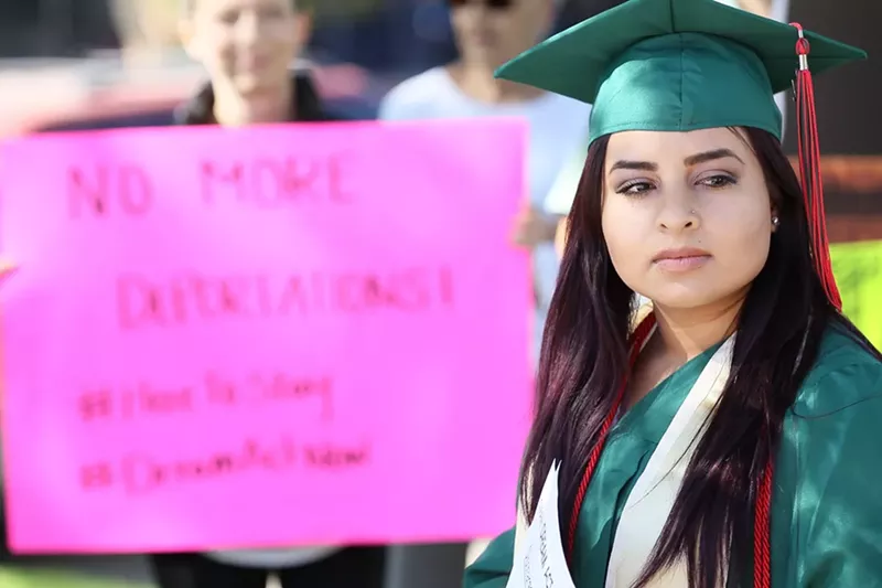 Image: Dreamers rallied at then-Representative Mike Coffman's office in 2017.