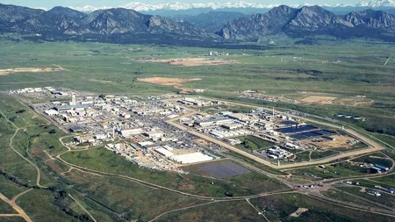 Image: The former nuclear weapons plant at Rocky Flats.