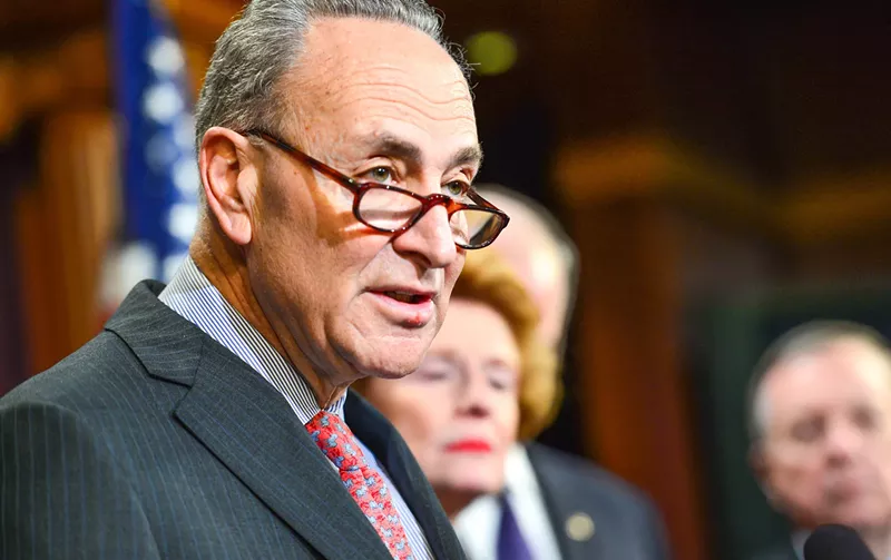 Image: Senate Majority Leader Chuck Schumer has become a vocal proponent of ending nationwide pot prohibition in 2021.