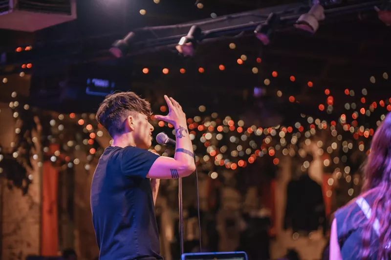 Image: Andrea Gibson performed at the Mercury Cafe on March 7, 2020, shortly before restaurants and venues were shuttered over COVID-19.
