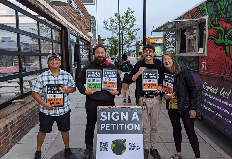 Image: people holding political signs