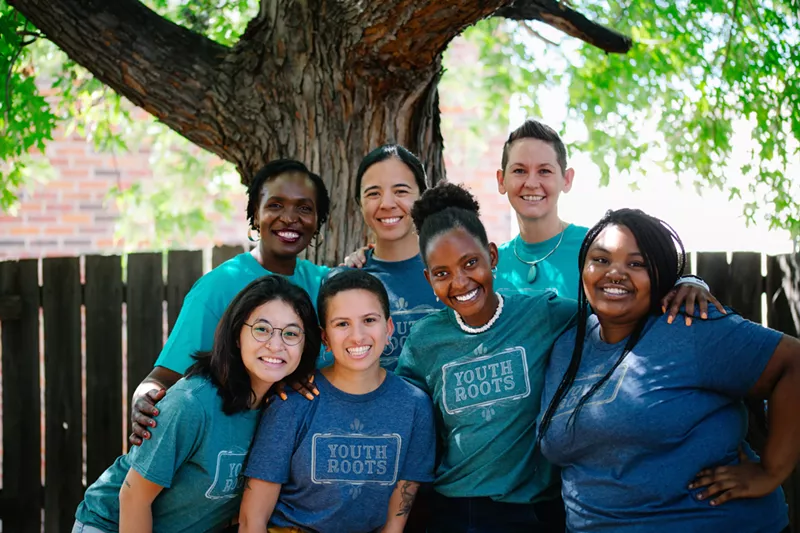 Image: kids in blue and green shirts